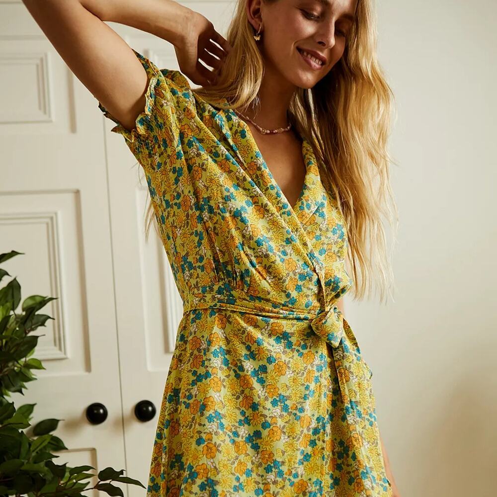 Urban Outfitters Spring Day Wrap Midi Dress | Small | MSRP $79